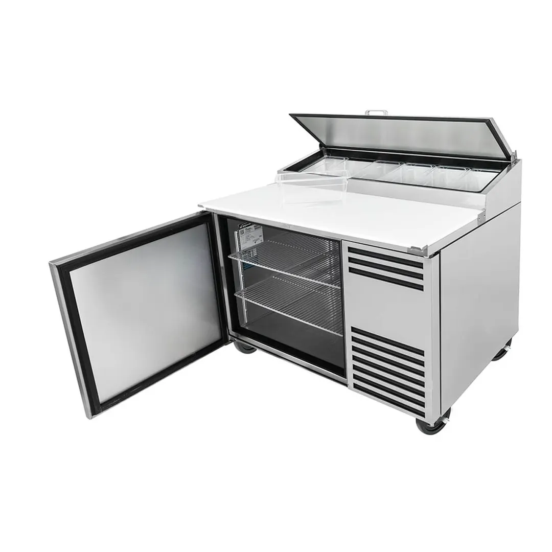 True TPP-AT-44-HC 44" Refrigerated Pizza Prep Table w/ 1 Door, (6) 1/3 Pans