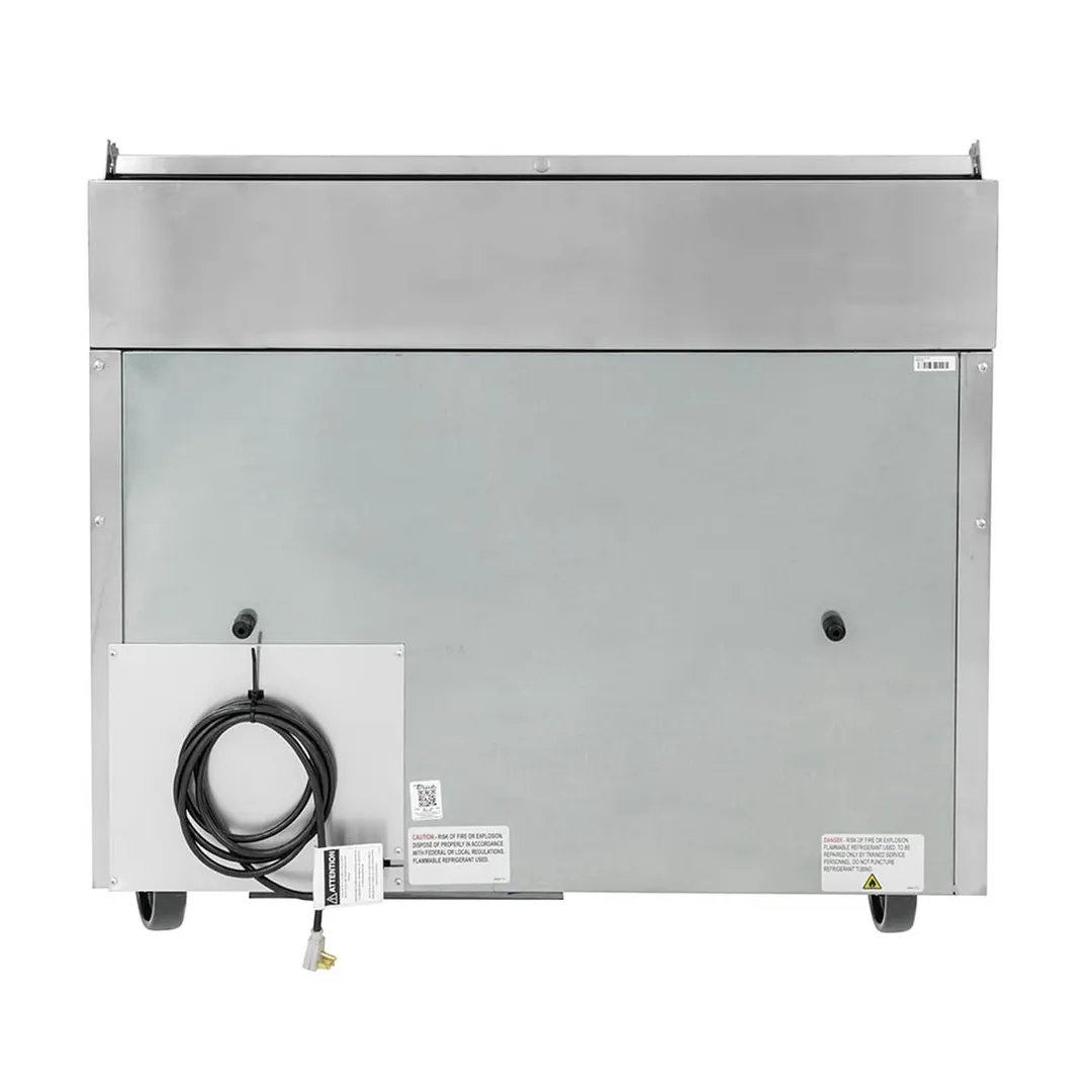 True TPP-AT-44-HC 44" Refrigerated Pizza Prep Table w/ 1 Door, (6) 1/3 Pans