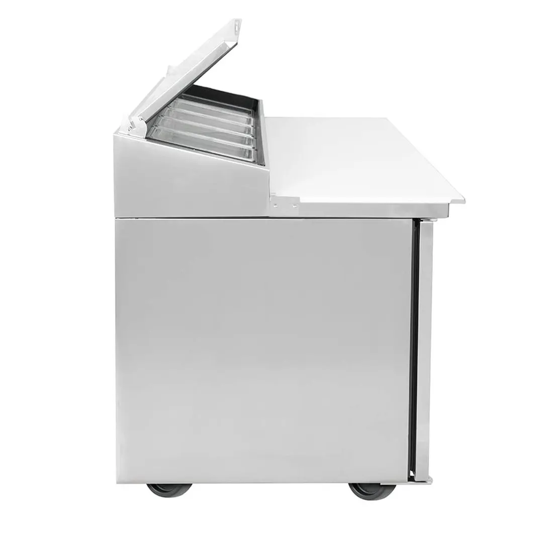 True TPP-AT-44-HC 44" Refrigerated Pizza Prep Table w/ 1 Door, (6) 1/3 Pans