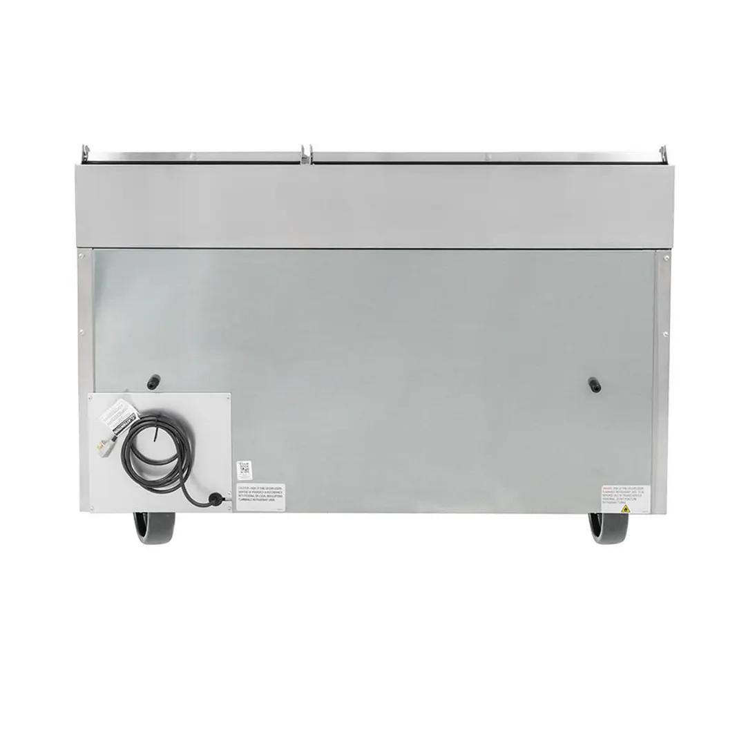 True TPP-AT-67-HC 67" Refrigerated Pizza Prep Table w/ 2 Doors, (9) 1/3 Pans