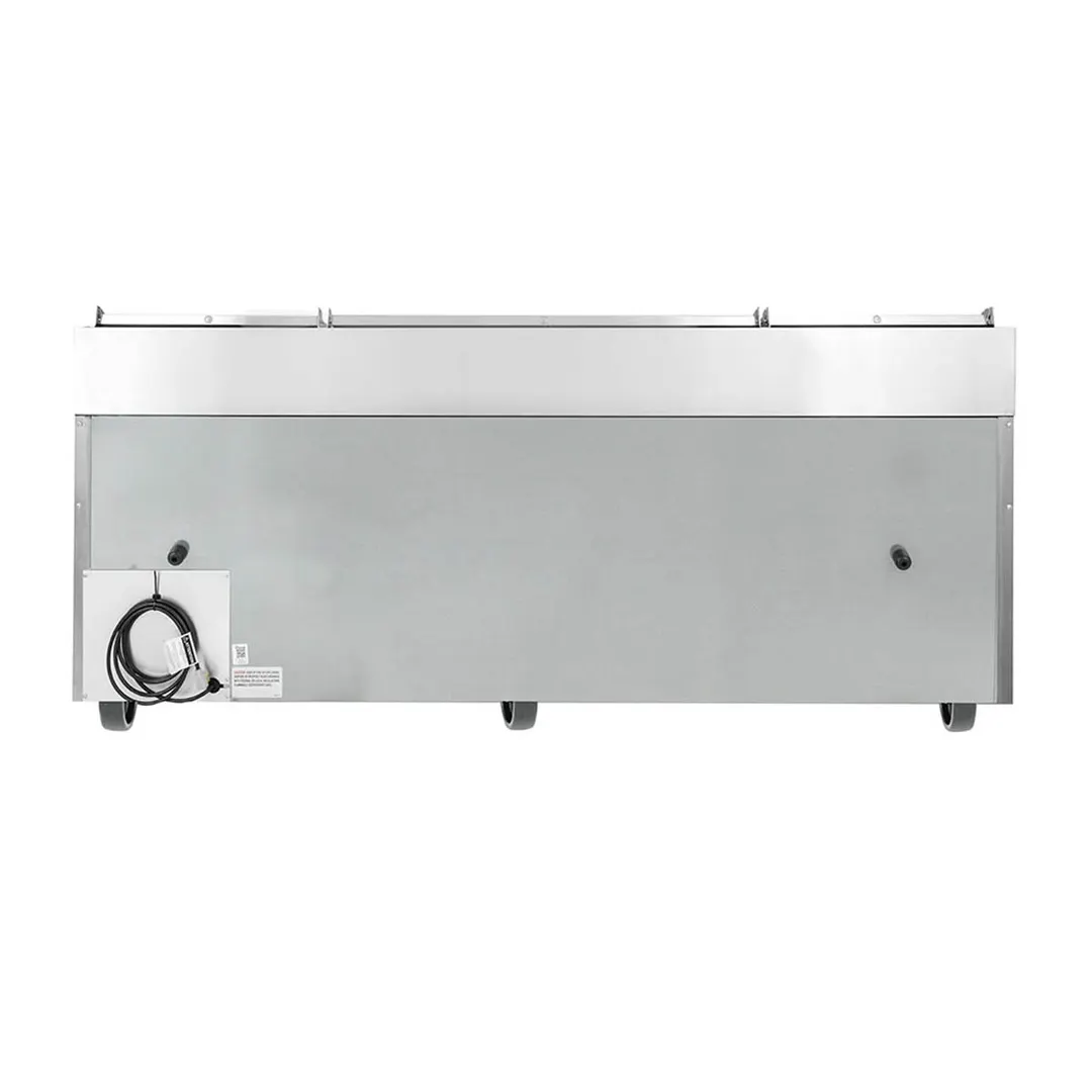 True TPP-AT2-93-HC 93" Refrigerated Pizza Prep Table w/ 3 Doors, (12) 1/3 Pans