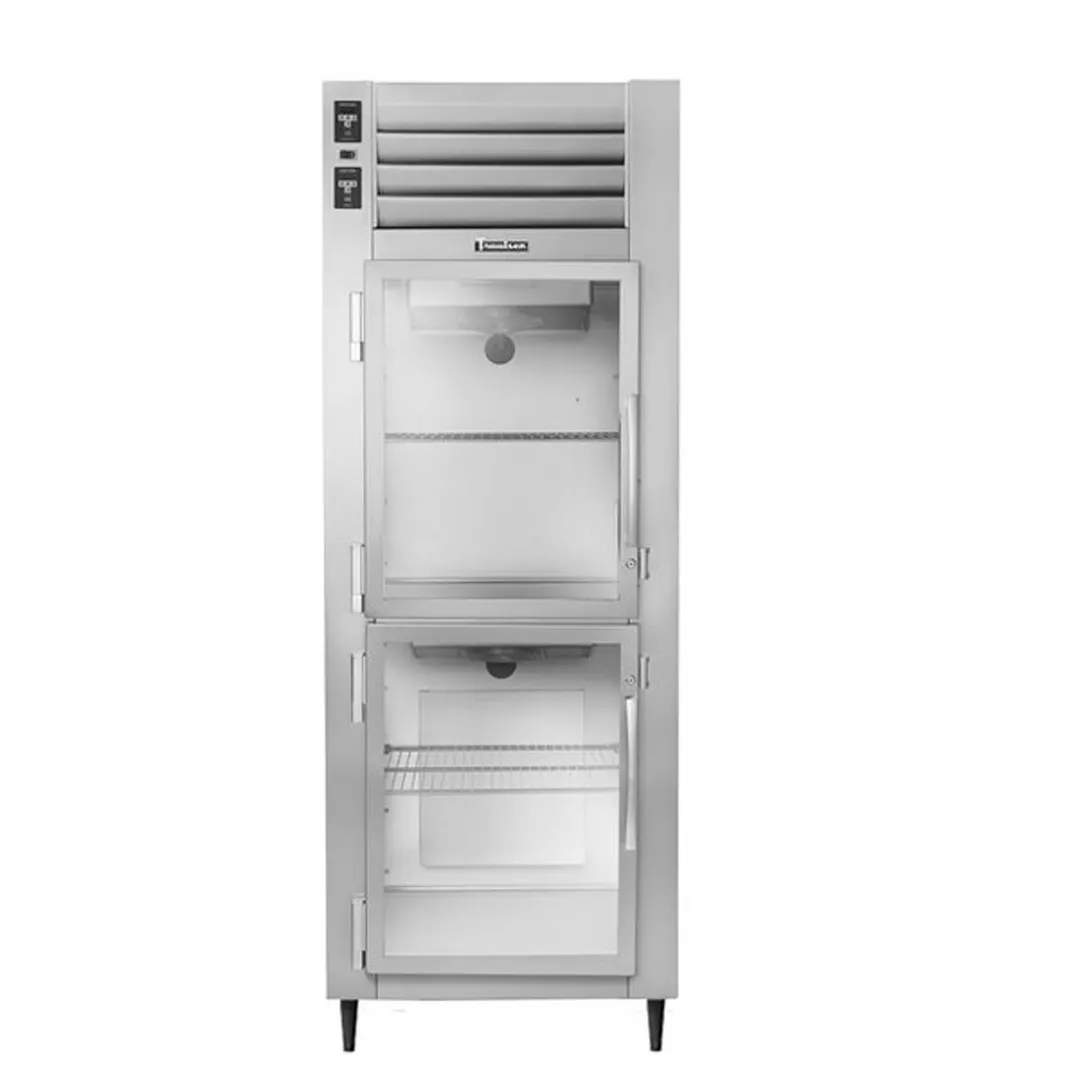 Traulsen AHT126WUT-HHG 30" 1-Section Reach-In Refrigerator w/ 2 Glass Half-Doors, Top Mount, 18.79 cu. ft.