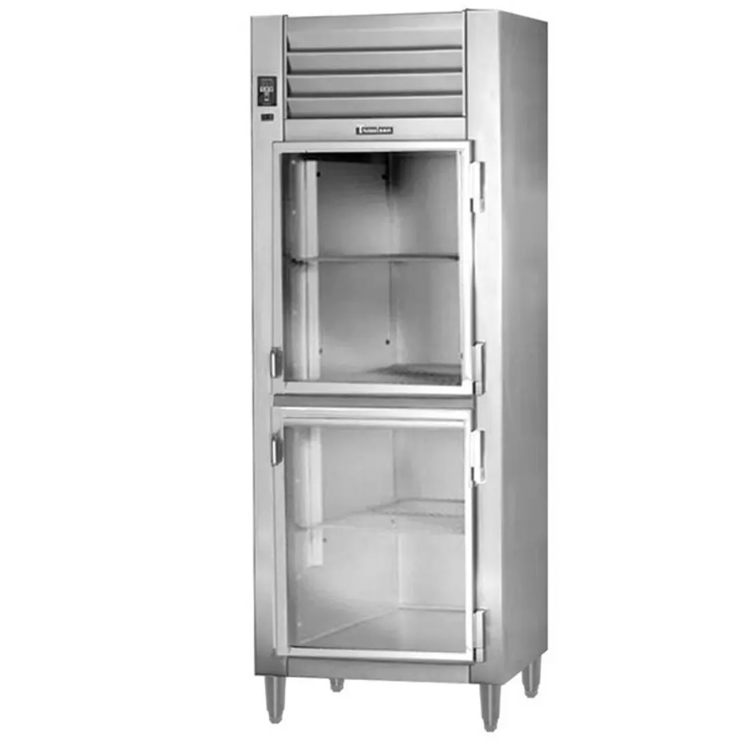 Traulsen AHT132NUT-HHG 26" 1-Section Reach-In Refrigerator w/ 2 Glass Half-Doors, Top Mount, 21.5 cu. ft.