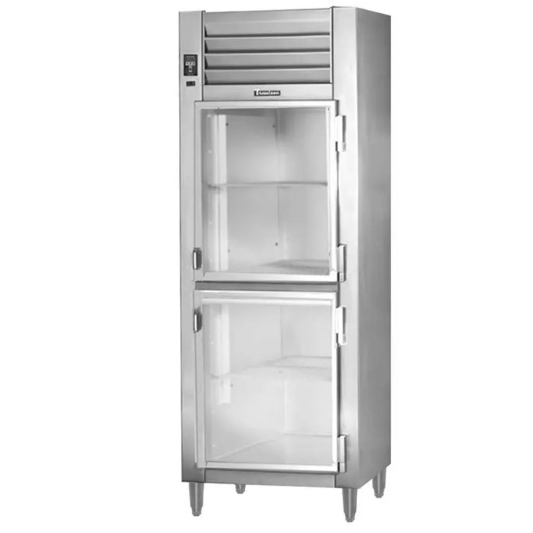 Traulsen AHT132WUT-HHG 30" 1-Section Reach-In Refrigerator w/ 2 Glass Half-Doors, Top Mount, 23.87 cu. ft.
