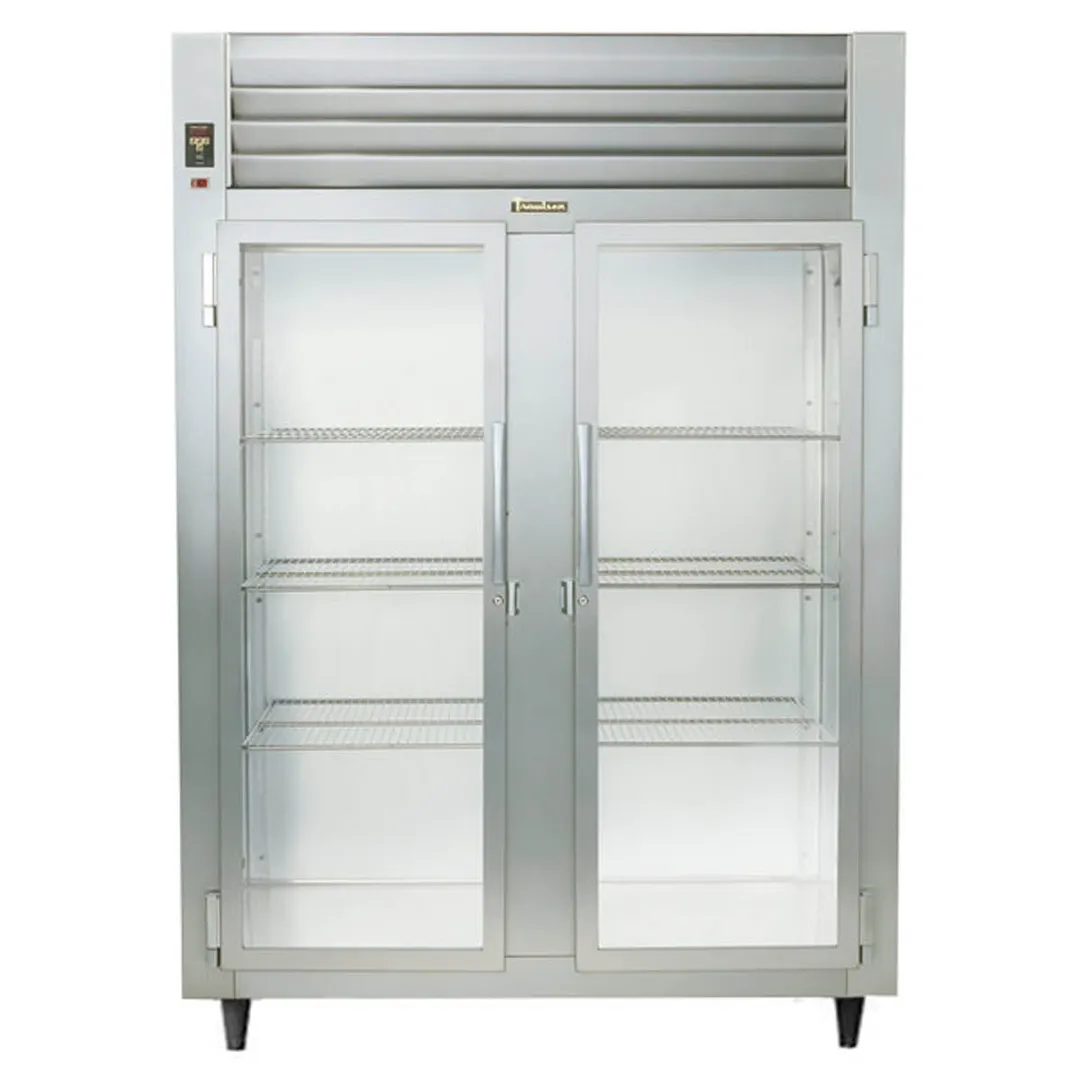Traulsen AHT232DUT-FHG 48" 2-Section Reach-In Refrigerator w/ 2 Glass Doors, Top Mount, 42.5 cu. ft.