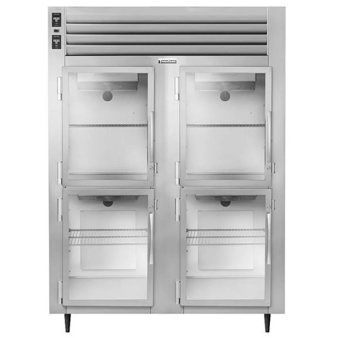 Traulsen AHT232N-HHG 52" 2-Section Reach-In Refrigerator w/ 4 Glass Half-Doors, Remote, 46.9 cu. ft.