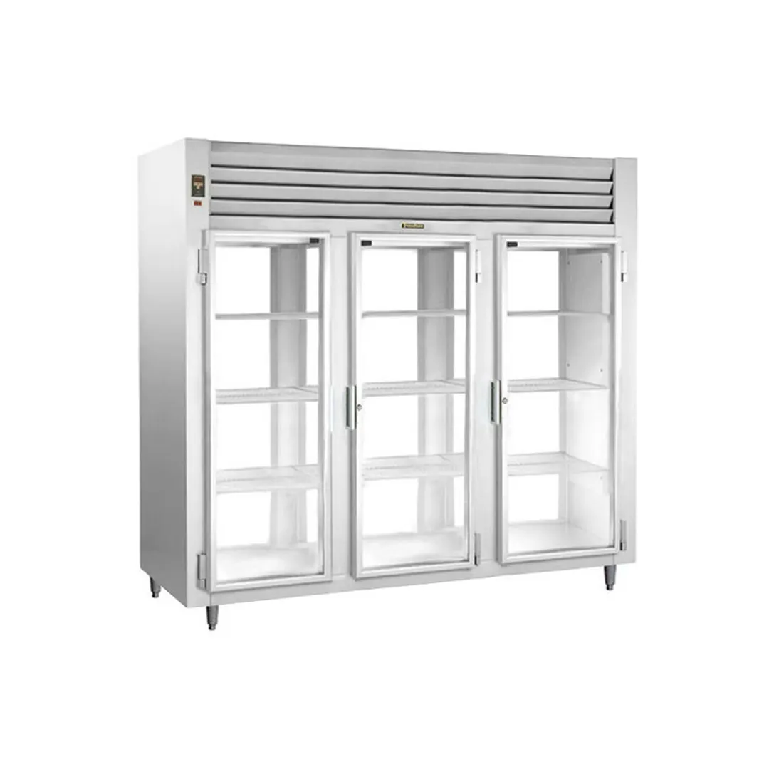 Traulsen AHT332WP-FHG 86" 3-Section Pass-Thru Refrigerator w/ 6 Glass Doors, Remote, 84.4 cu. ft.
