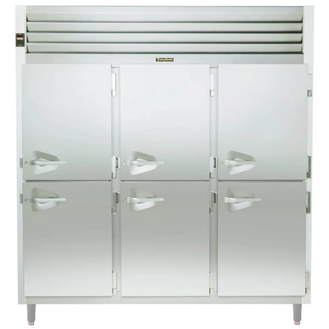 Traulsen AHT332WP-HHS 86" 3-Section Pass-Thru Refrigerator w/ 12 Half Solid Doors, Remote, 81.7 cu. ft.