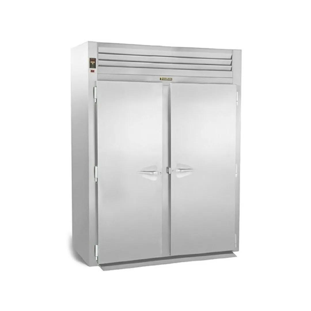 Traulsen AIF232L-FHS 68" 2-Section Roll-In Freezer, Remote Refrigeration, 2 Solid Doors, Stainless Steel Exterior, Aluminum Interior, 73 cu. ft.