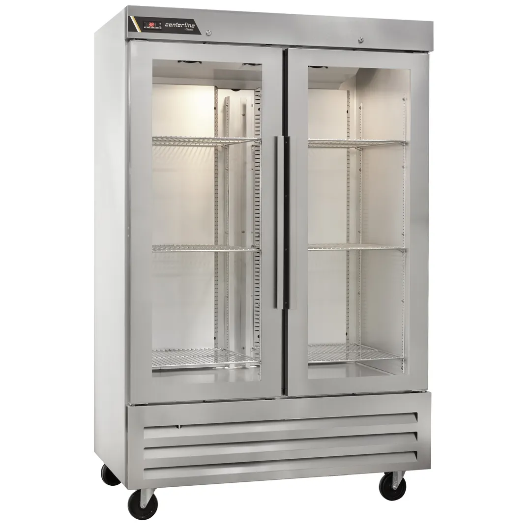 Traulsen C Series CLBM-49R-HG-LR 54" 2-Section Reach-In Refrigerator w/ 4 Half Glass Doors, 45 cu. ft.