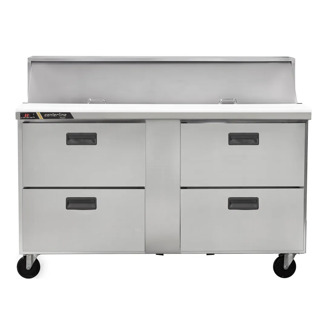 Traulsen C Series CLPT-6016-DW 60" 2-Section Sandwich / Salad Prep Table w/ 4 Drawers, 16 pans