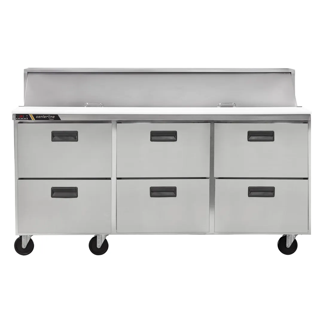 Traulsen C Series CLPT-7220-DW 72" Sandwich / Salad Prep Table w/ 6 Drawers, 20 pans