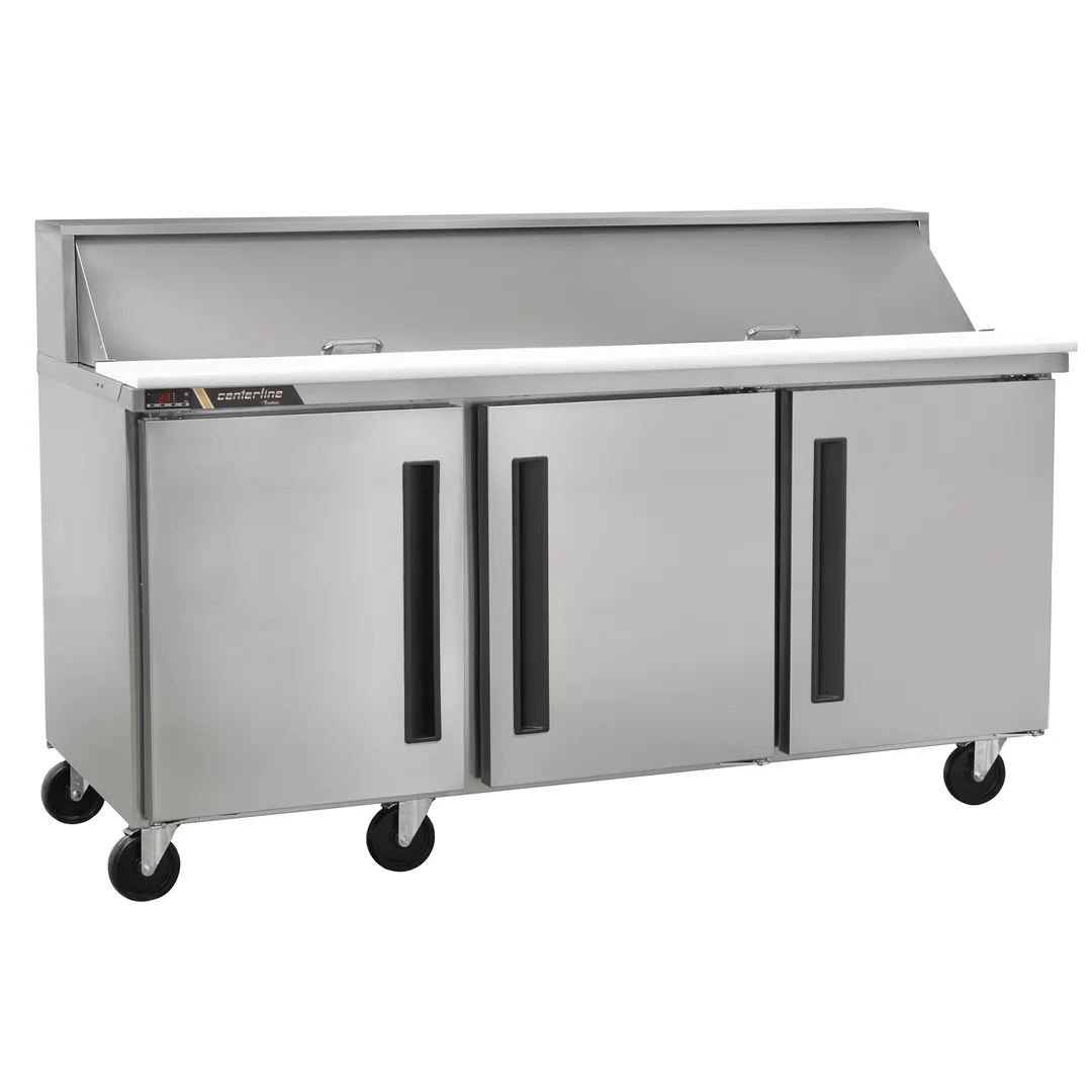 Traulsen C Series CLPT-7220-SD-LLL 72" Sandwich / Salad Prep Table w/ 3 Doors, 20 pans