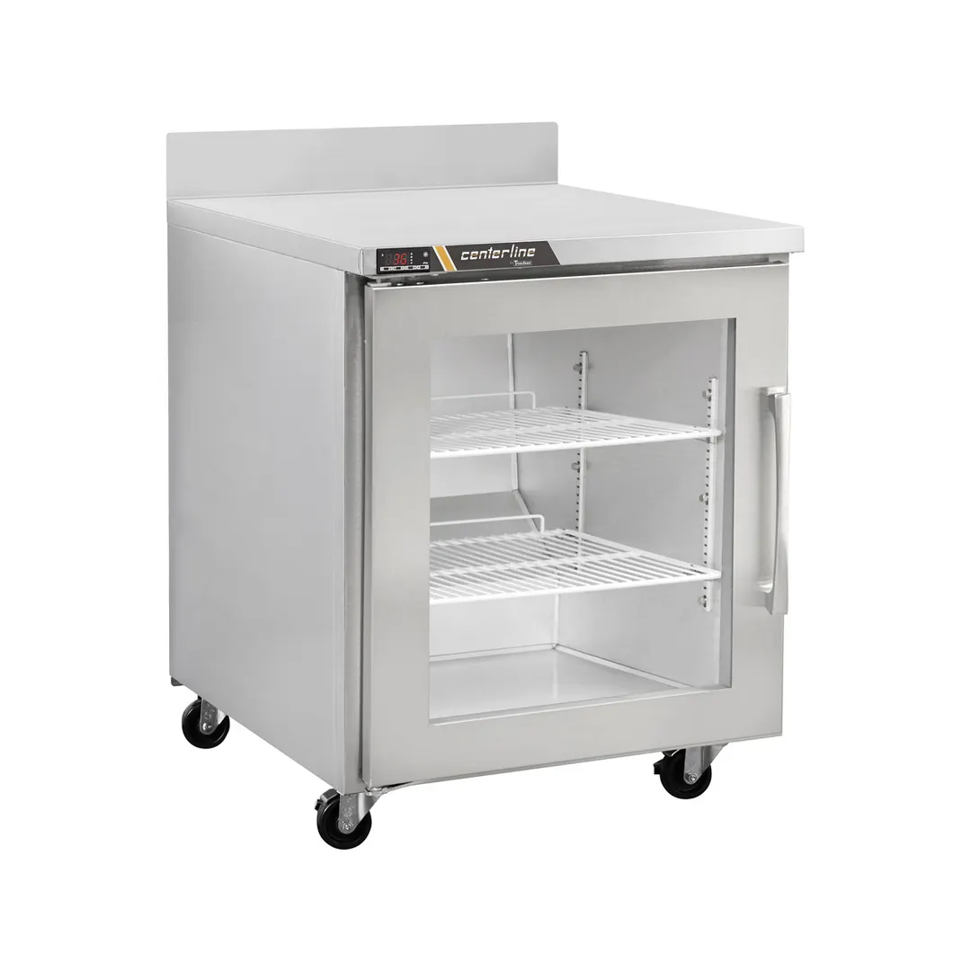 Traulsen C Series CLUC-27R-GD-WTL 27" 1-Section Worktop Refrigerator w/ 1 Glass Door (left)