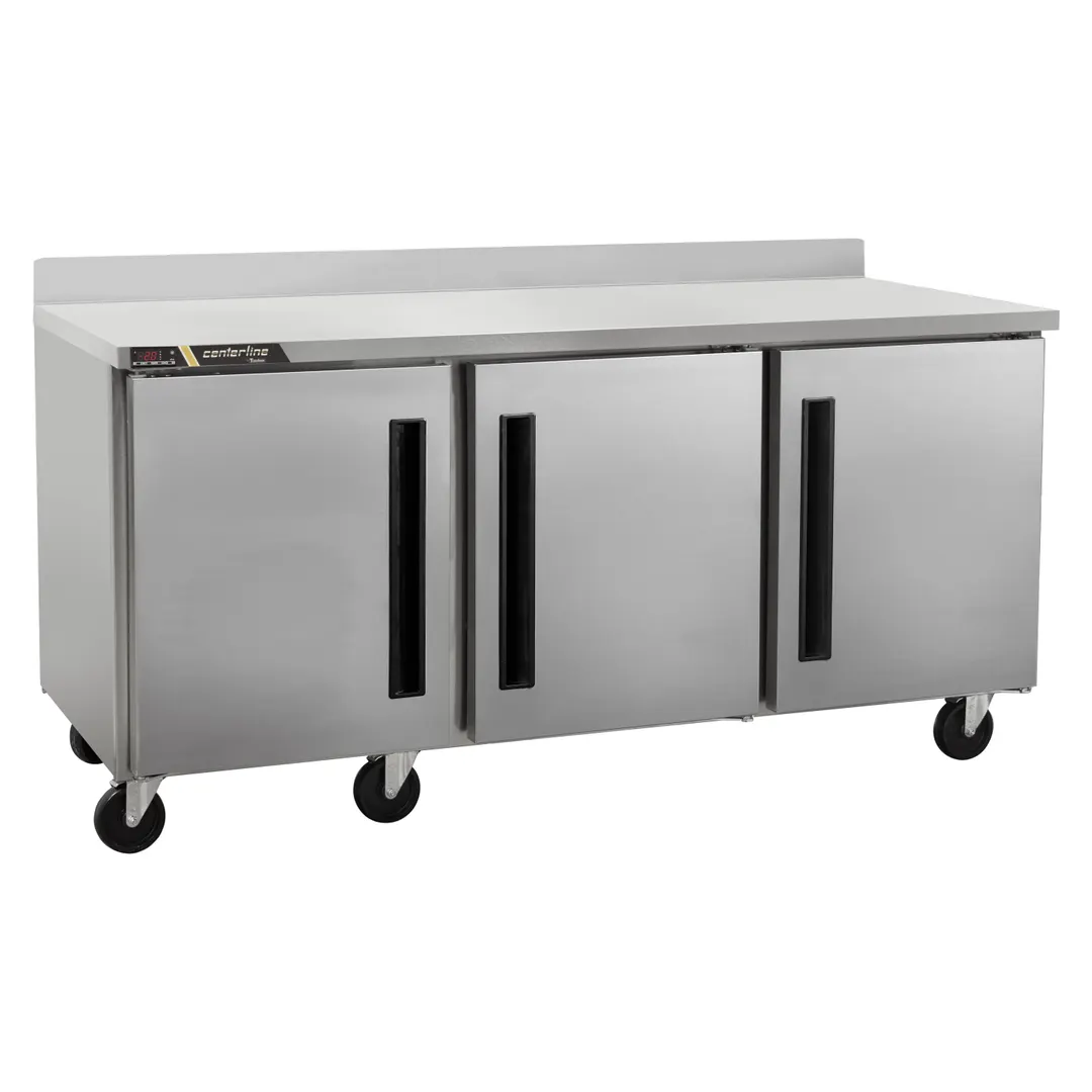 Traulsen C Series CLUC-72F-SD-WTLRR 72" 3 Doors Worktop Freezer, 18.8 cu. ft.