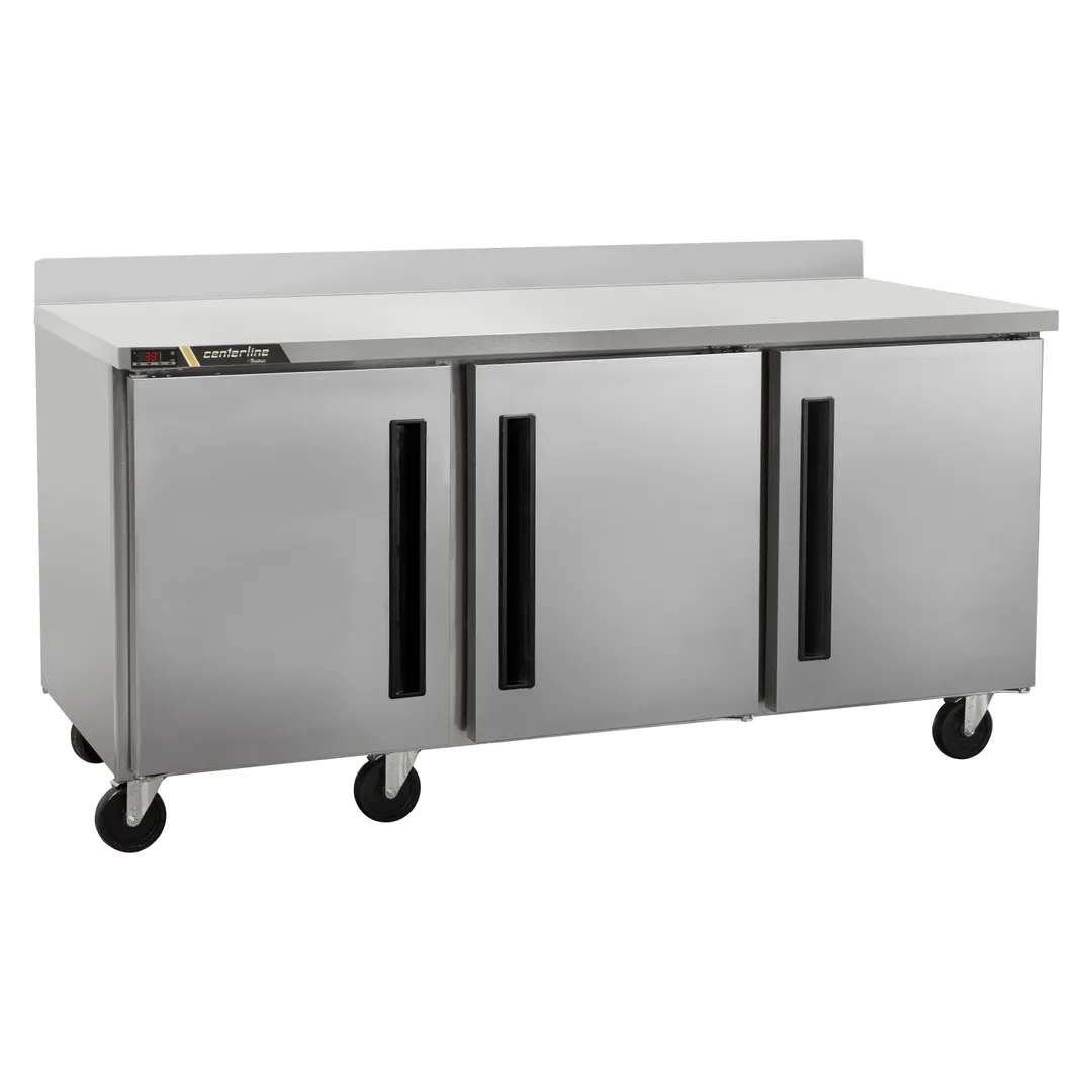 Traulsen C Series CLUC-72R-SD-WTRRR 72" 3-Section Worktop Refrigerator w/ 3 Doors (right)