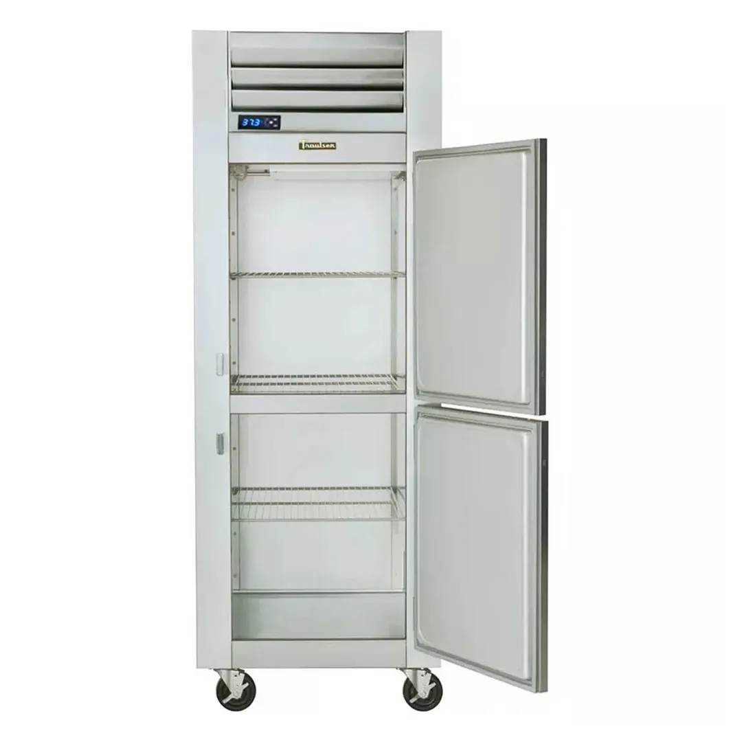 Traulsen G10002P 30" 1-Section Pass-Thru Refrigerator w/ 4 Half Solid Doors (right hinged), Top Mount, 24.72 cu. ft.