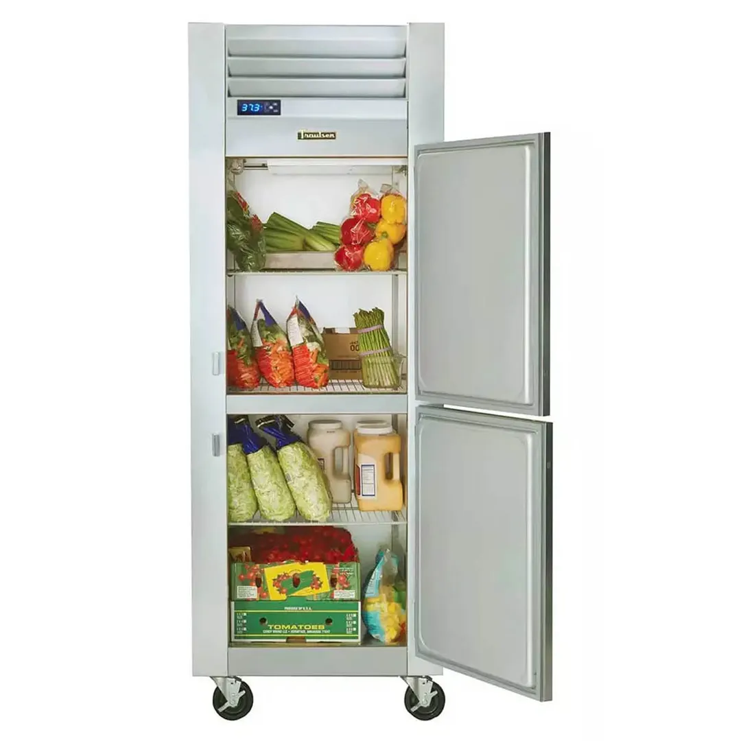 Traulsen G10003P 30" 1-Section Pass-Thru Refrigerator w/ 4 Half Solid Doors (right/left hinged), Top Mount, 24.72 cu. ft.