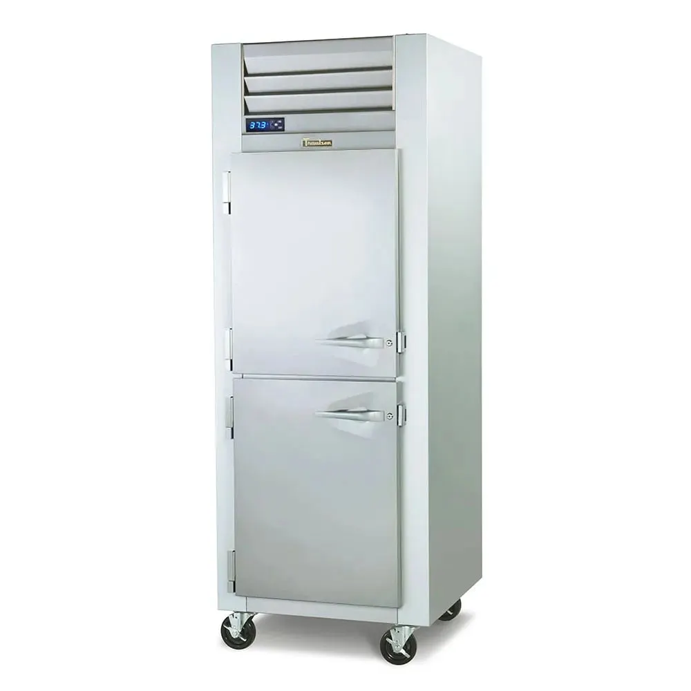 Traulsen G10004P 30" 1-Section Pass-Thru Refrigerator w/ 4 Half Solid Doors (left hinged), Top Mount, 24.72 cu. ft.