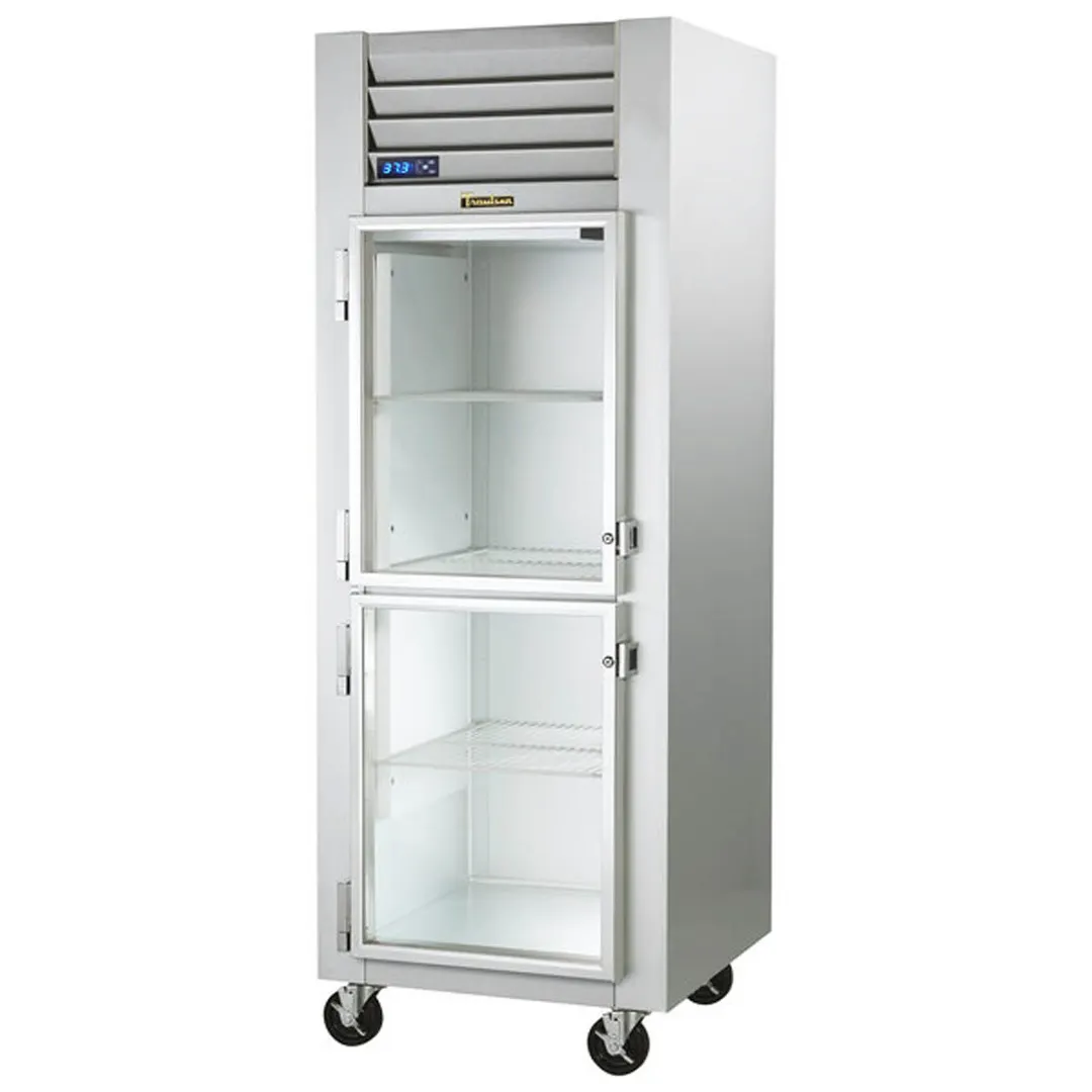 Traulsen G11001-032 30" 1-Section Reach-In Refrigerator w/ 2 Glass Left Hinged Half-Doors, Top Mount, 23.67 cu. ft.