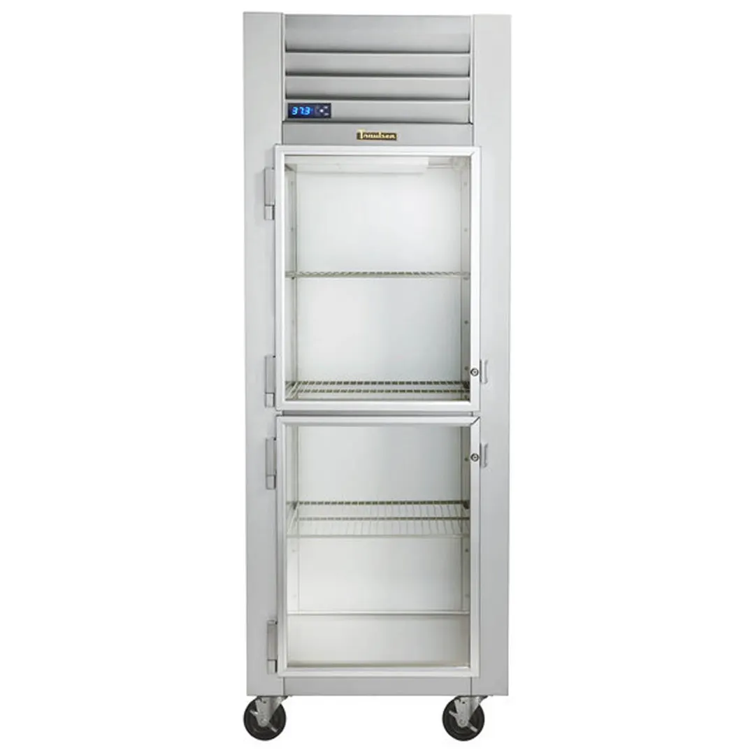 Traulsen G11001-032 30" 1-Section Reach-In Refrigerator w/ 2 Glass Left Hinged Half-Doors, Top Mount, 23.67 cu. ft.