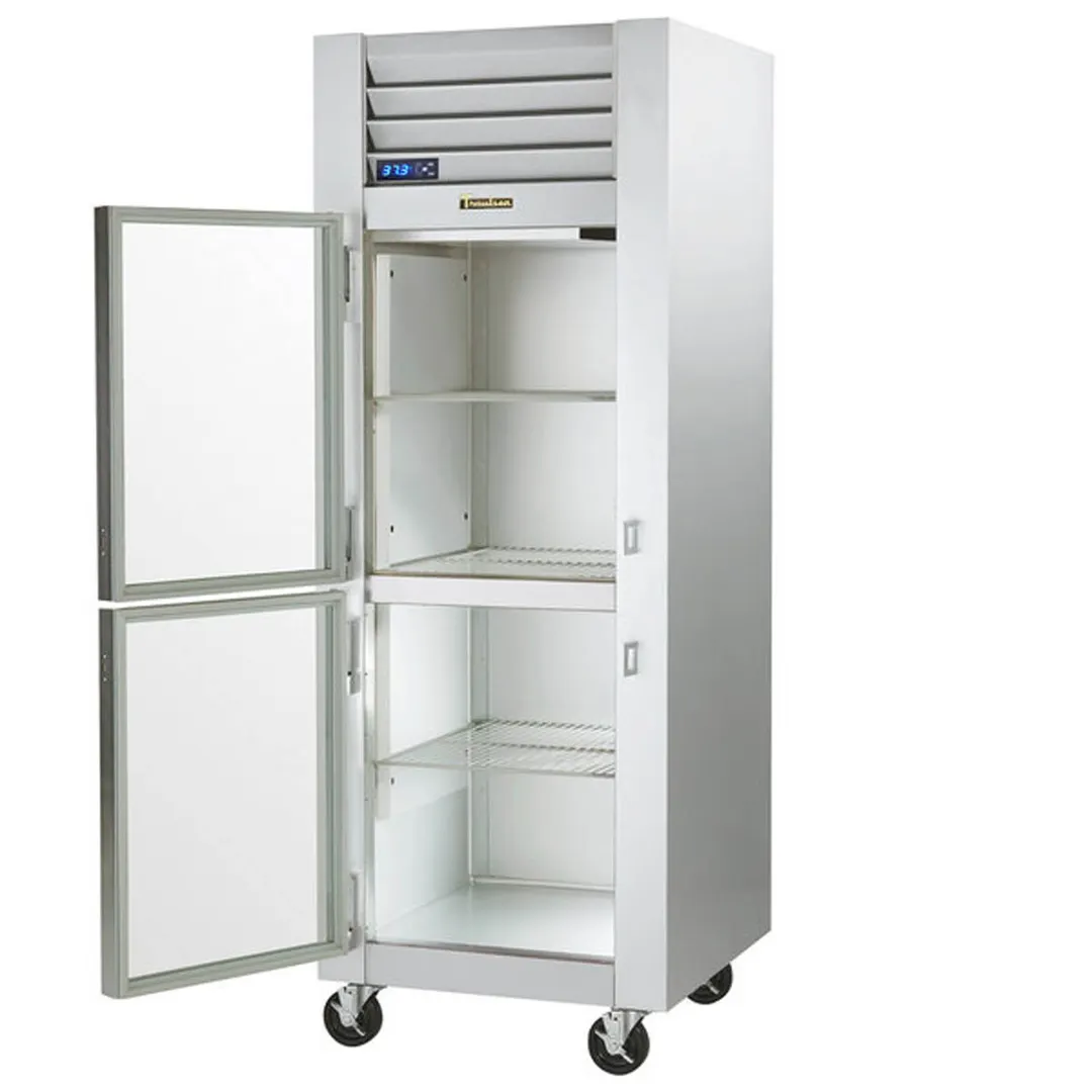 Traulsen G11001-032 30" 1-Section Reach-In Refrigerator w/ 2 Glass Left Hinged Half-Doors, Top Mount, 23.67 cu. ft.