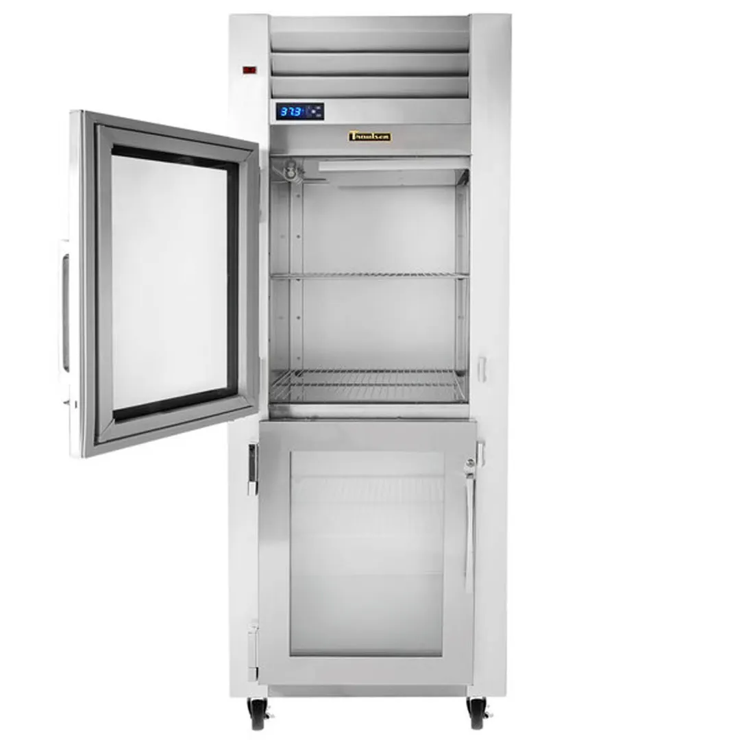 Traulsen G11001 30" 1-Section Reach-In Refrigerator w/ 2 Glass Left Hinged Half-Doors, Top Mount, 23.67 cu. ft.