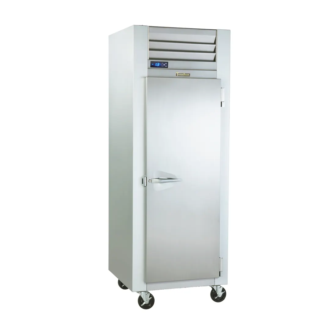 Traulsen G14312P 1-Section Pass-Thru Heated Holding Cabinet, Solid Doors, Stainless Steel Exterior, 3 Shelves, 6" Casters