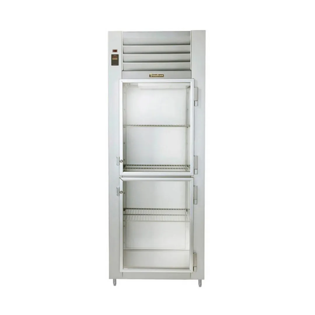 Traulsen G17005P 30" 1-Section Pass-Thru Refrigerator w/ 4 Half Glass-Solid Doors (right/left hinged), R-450A, 25.3 cu. ft.