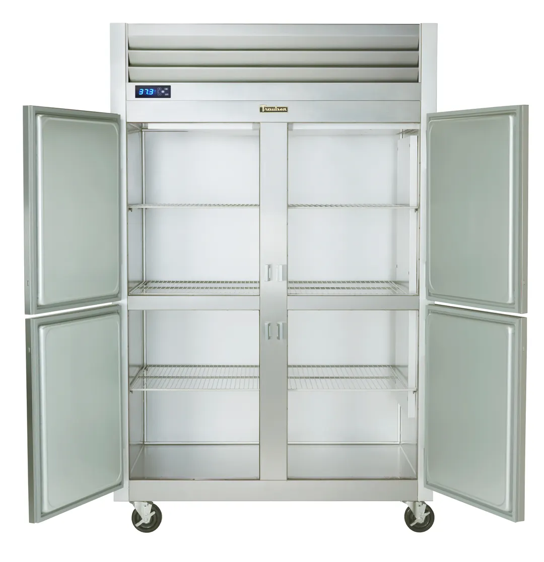 Traulsen G2000 52" 2-Section Reach-In Refrigerator w/ 4 Solid Half-Doors, Top Mount, 46 cu. ft.
