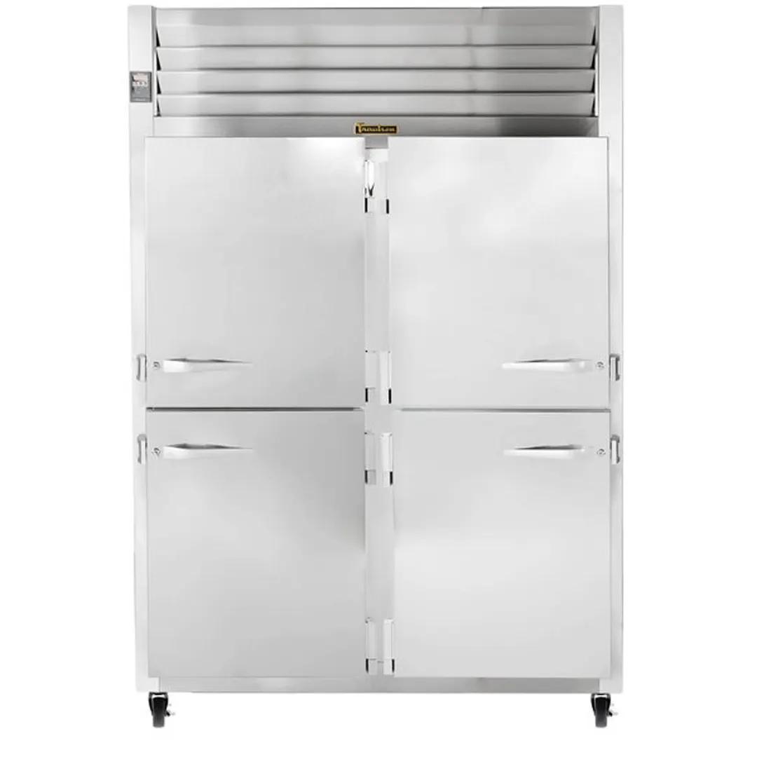 Traulsen G20001 52" 2-Section Reach-In Refrigerator w/ 4 Solid Half-Doors (hinged right/left), Top Mount, 46 cu. ft.