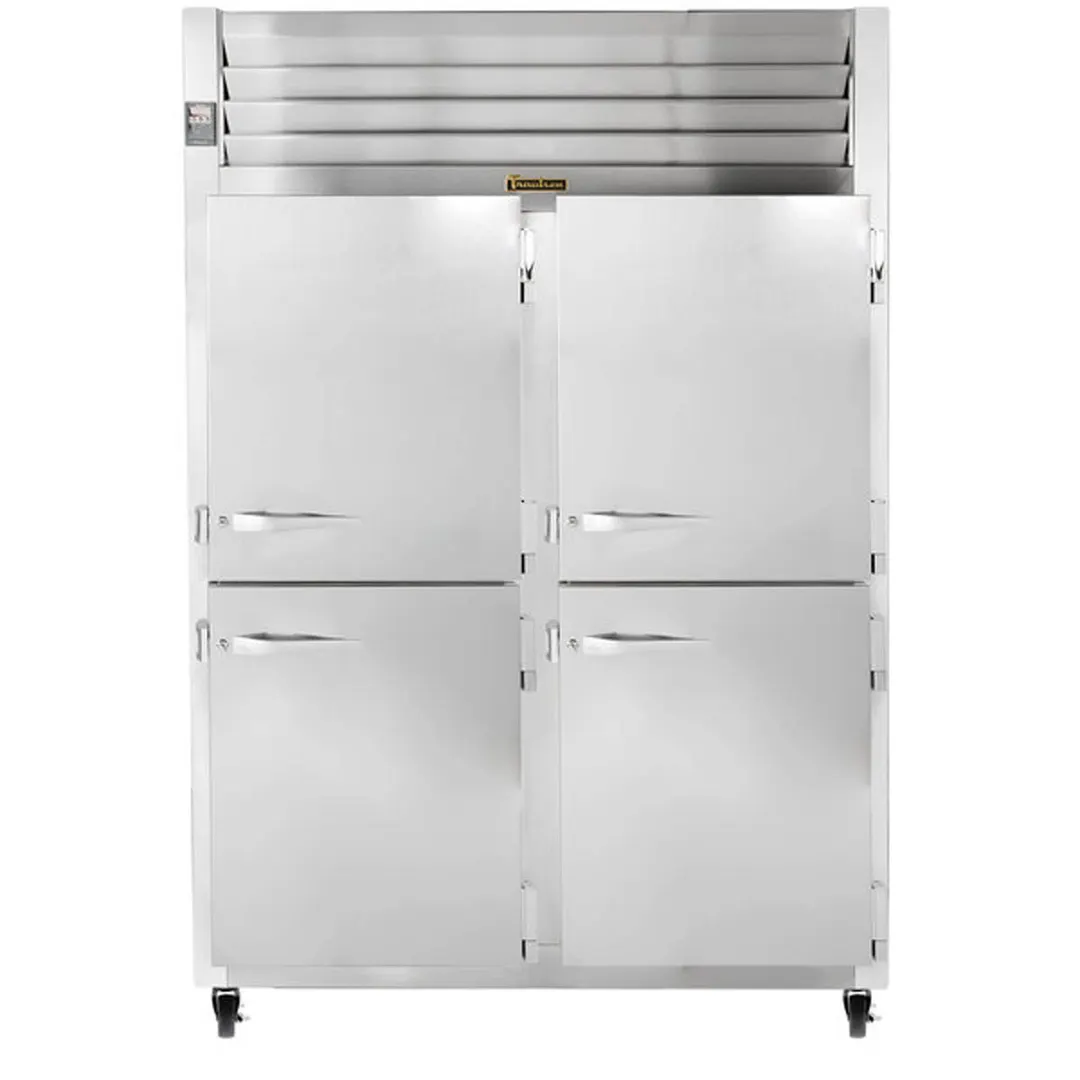 Traulsen G20002 52" 2-Section Reach-In Refrigerator w/ 4 Solid Half-Doors (hinged right/right), Top Mount, 46 cu. ft.