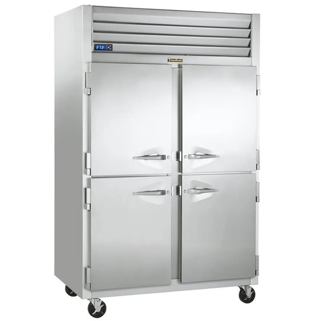 Traulsen G20045-032 52" 2-Section Pass-Thru Refrigerator w/ 8 Half Solid Doors (left/left hinged), R290, 48.87 cu. ft.