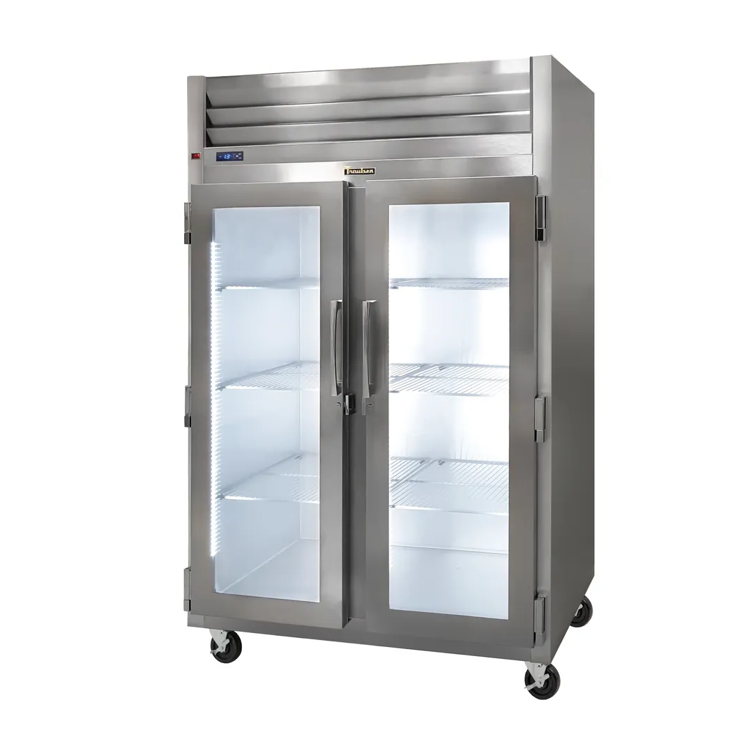 Traulsen G2101 52" 2-Section Reach-In Refrigerator w/ 2 Glass Doors, Top Mount, 46.9 cu. ft.