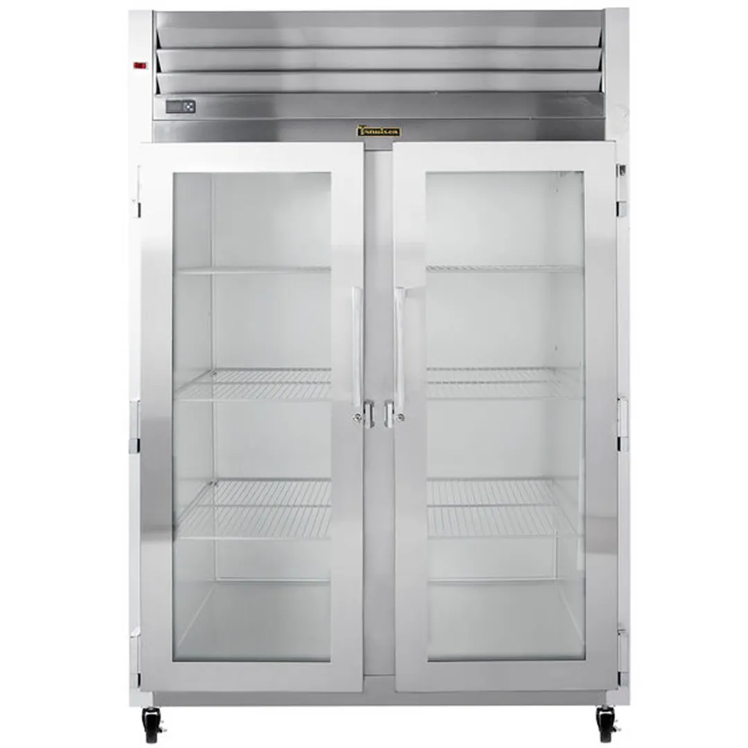 Traulsen G21010 52" 2-Section Reach-In Refrigerator w/ 2 Glass Doors (hinged left/right), Top Mount, 46.9 cu. ft.