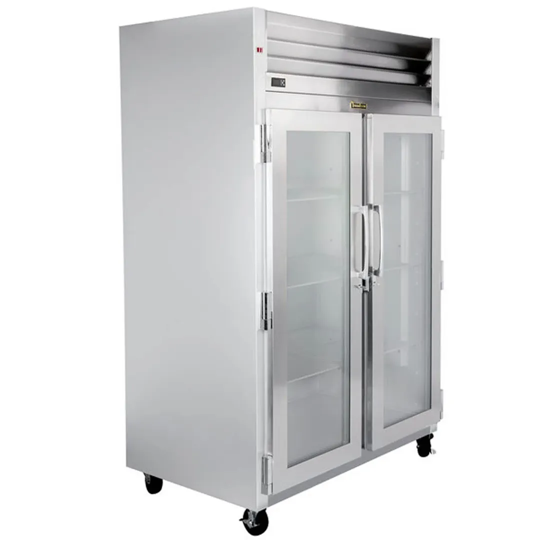 Traulsen G21010 52" 2-Section Reach-In Refrigerator w/ 2 Glass Doors (hinged left/right), Top Mount, 46.9 cu. ft.