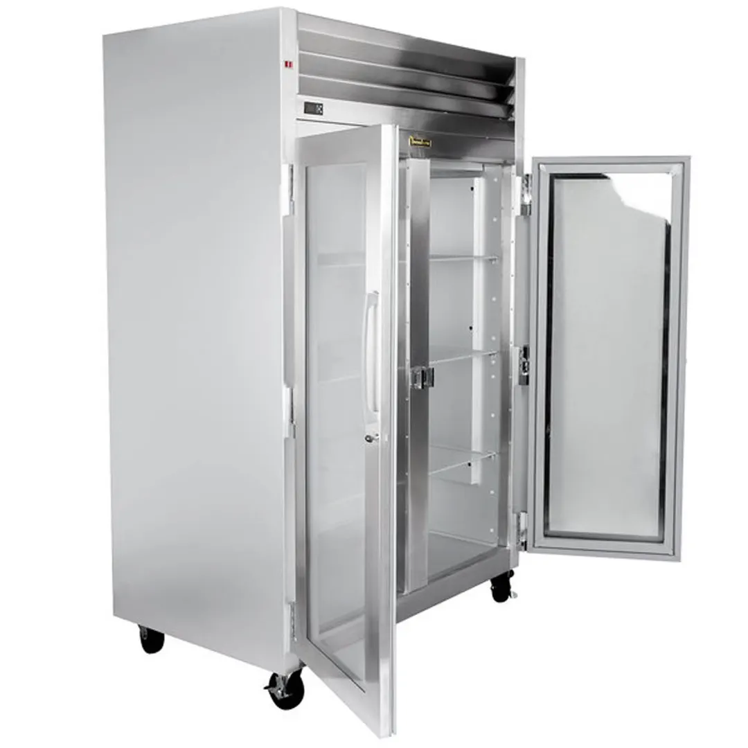 Traulsen G21010 52" 2-Section Reach-In Refrigerator w/ 2 Glass Doors (hinged left/right), Top Mount, 46.9 cu. ft.