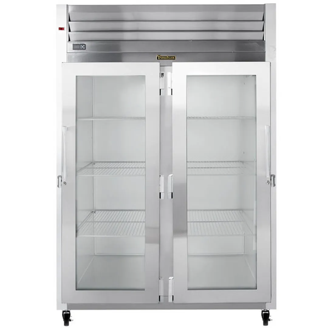 Traulsen G21011 52" 2-Section Reach-In Refrigerator w/ 2 Glass Doors (hinged right/left), Top Mount, 46.9 cu. ft.