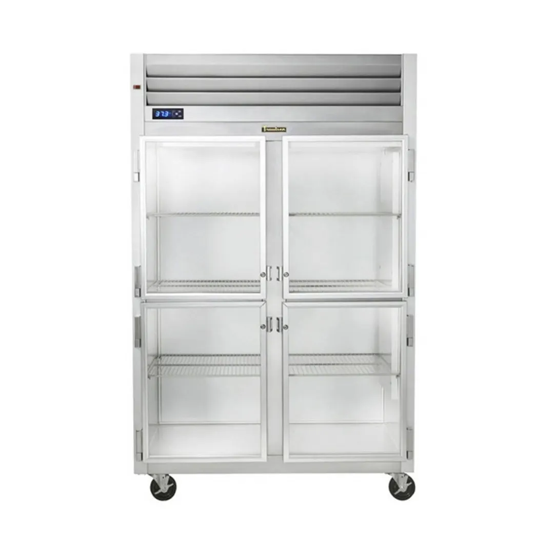 Traulsen G27006P 52" Pass-Thru Refrigerator w/ 8 Half Glass-Solid Doors (right/left hinged), R450A, 49.22 cu. ft.