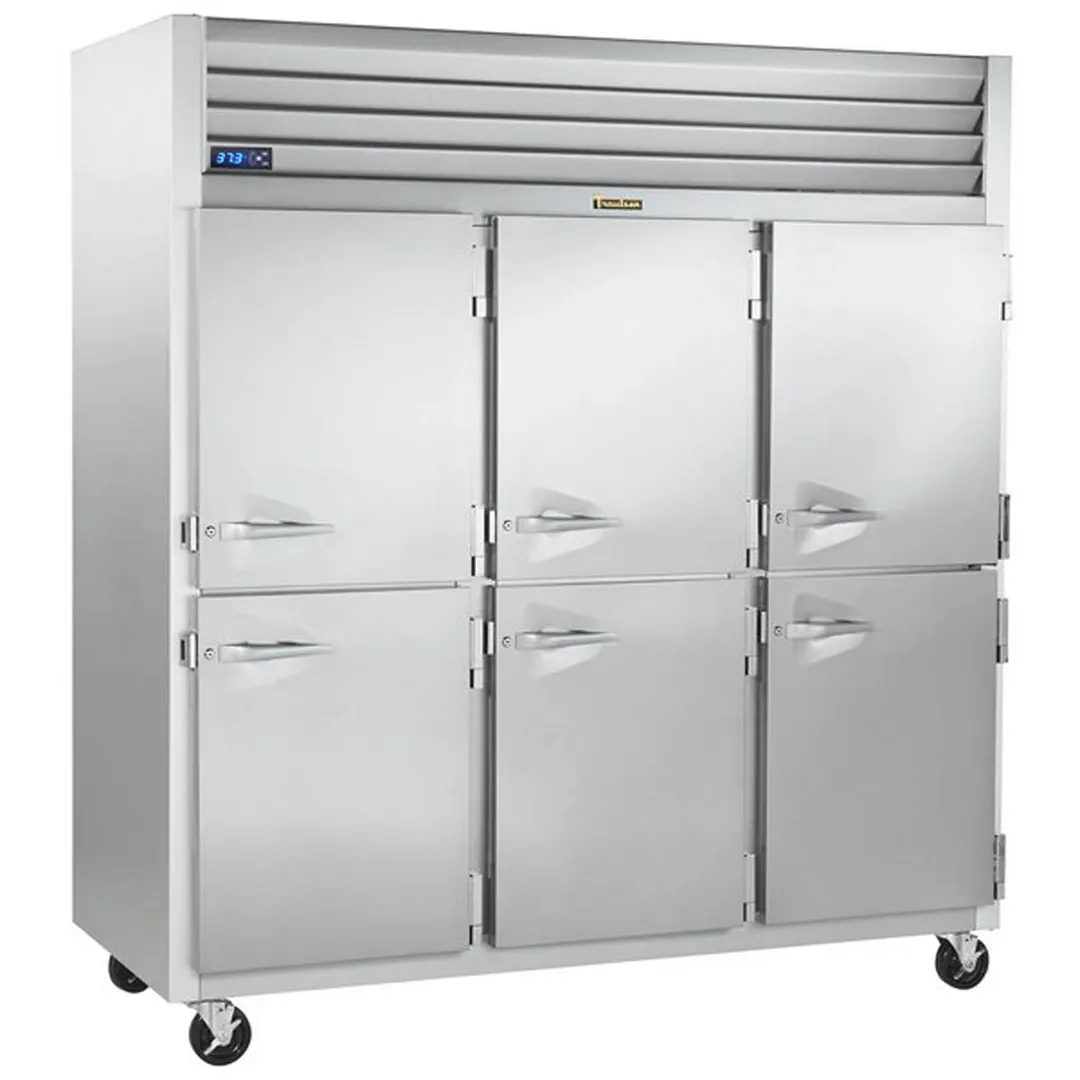 Traulsen G30002-032 76" 3-Section Reach-In Refrigerator w/ 6 Solid Half-Doors (hinged right/right/right), 69 cu. ft.
