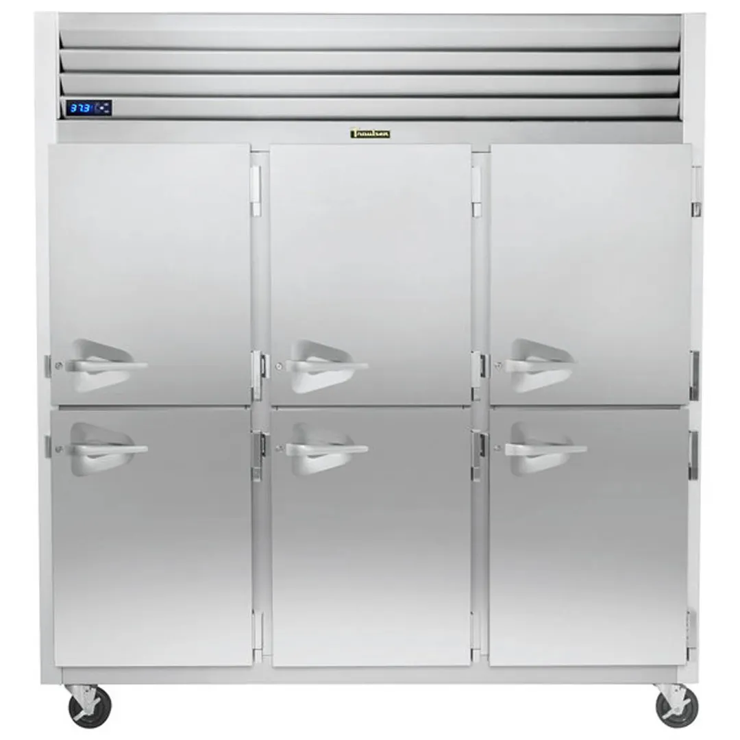 Traulsen G30002-032 76" 3-Section Reach-In Refrigerator w/ 6 Solid Half-Doors (hinged right/right/right), 69 cu. ft.