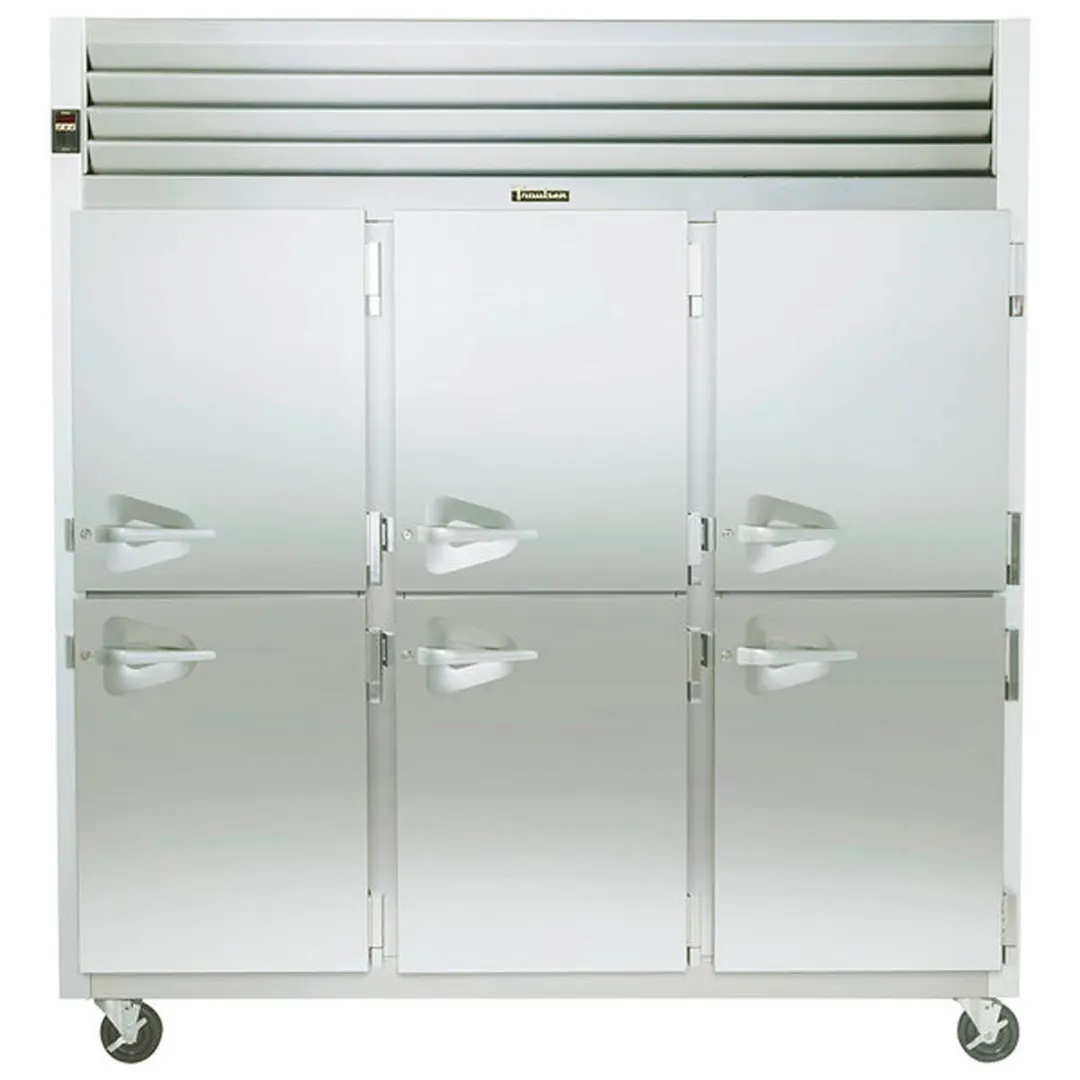 Traulsen G30002 76" Reach-In Refrigerator w/ 6 Solid Half-Doors (hinged right/right/right), 69 cu. ft.