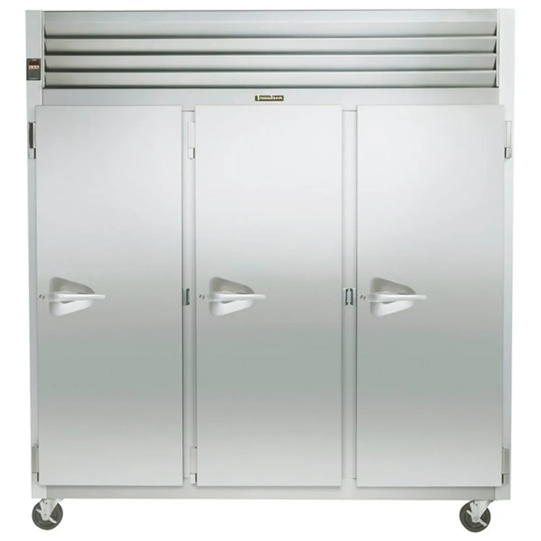 Traulsen G30012 76" 3-Section Reach-In Refrigerator w/ 3 Solid Doors (hinged right/right/right), 69.3 cu. ft.