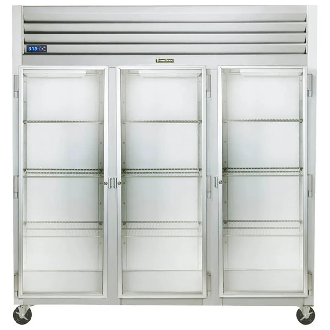 Traulsen G32010-032 76" 3-Section Reach-In Refrigerator w/ 3 Glass Doors (hinged left/right/right), 70.67 cu. ft.