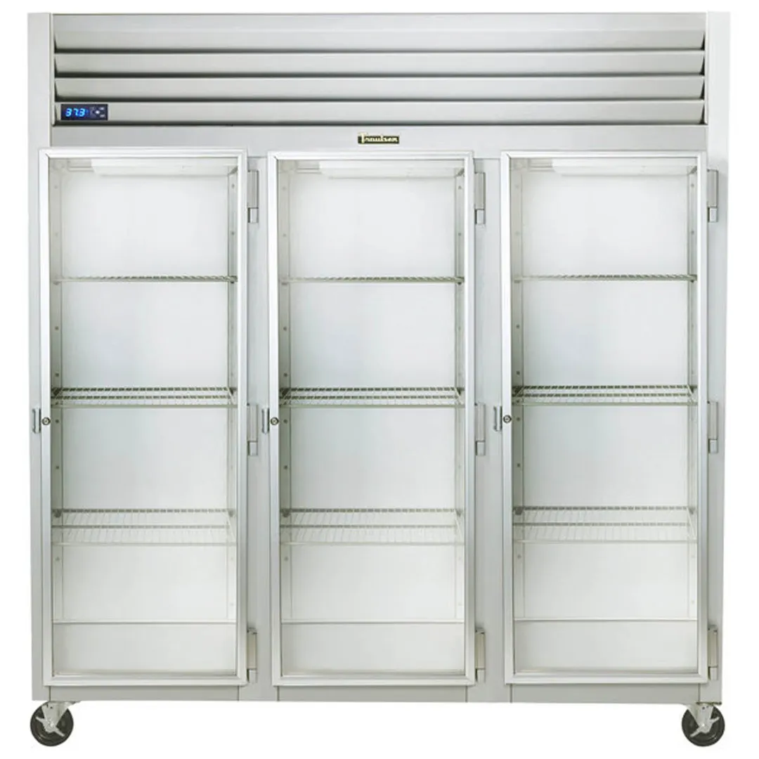 Traulsen G32012-032 76" Reach-In Refrigerator w/ 3 Glass Doors (hinged right/right/right), Top Mount, 70.67 cu. ft.