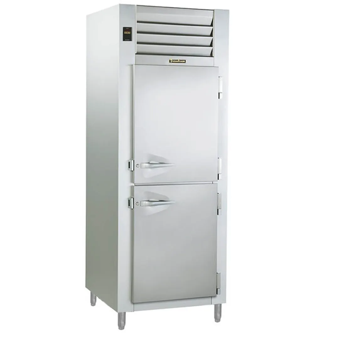 Traulsen RCV132WUT-HHS 29" 1-Section Refrigerator Freezer Convertible w/ 2 Half Solid Doors, All Stainless Steel, 23 cu. ft.