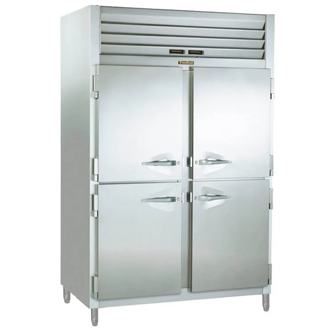 Traulsen RDT232WUT-HHS 58" 2-Section Reach-In Refrigerator/Freezer Combo w/ 4 Half Solid Doors, All Stainless Steel