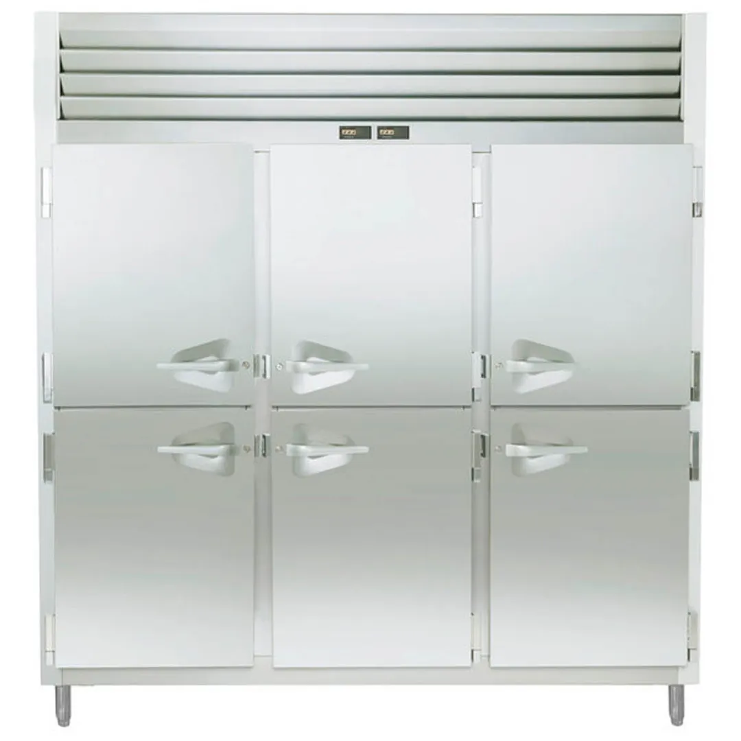 Traulsen RDT332WUT-HHS 86" 3-Section Reach-In Refrigerator/Freezer Combo w/ 6 Half Solid Doors, All Stainless Steel
