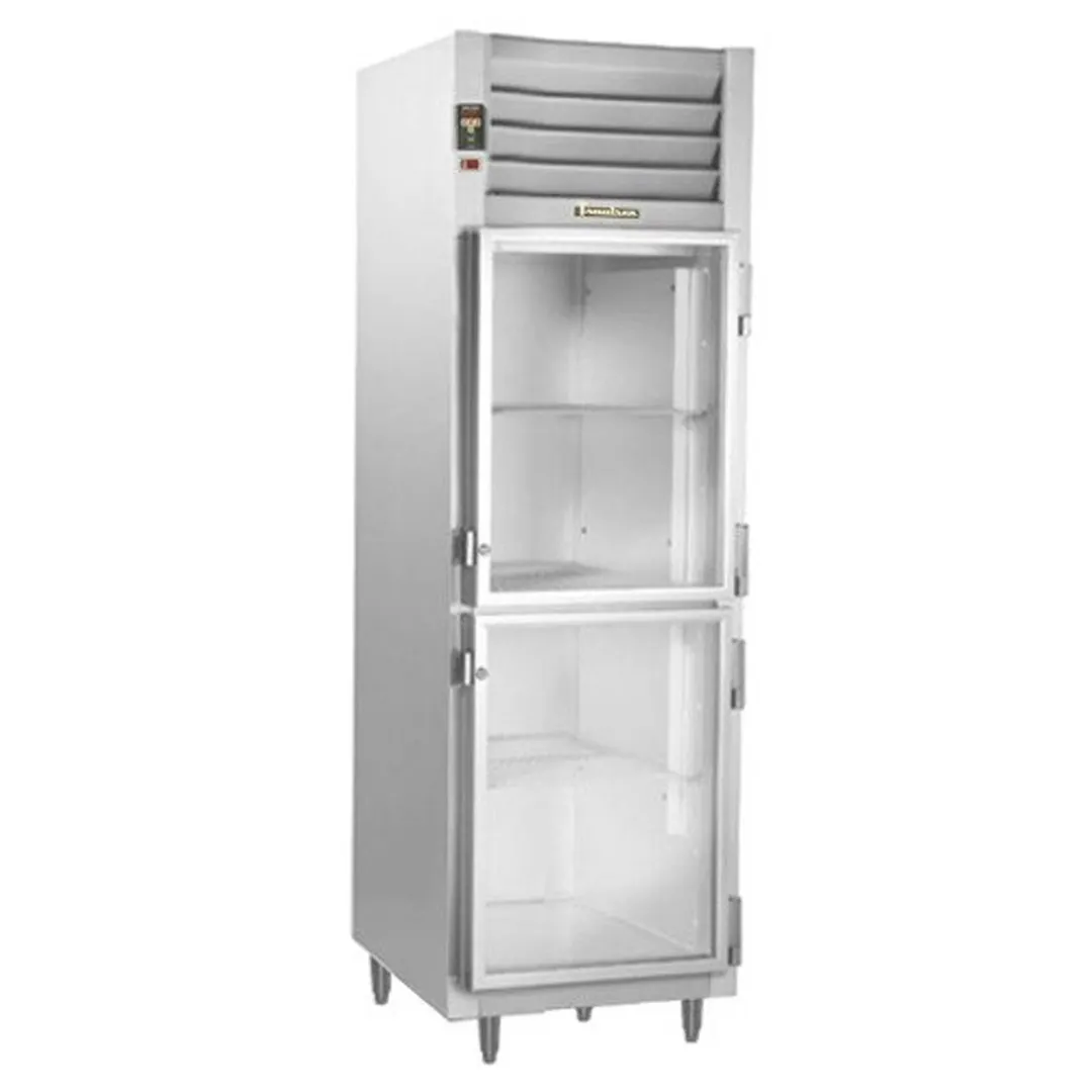 Traulsen RHT132W-HHG 30" 1-Section Reach-In Refrigerator w/ 2 Glass Half-Doors, Remote, 23.87 cu. ft.