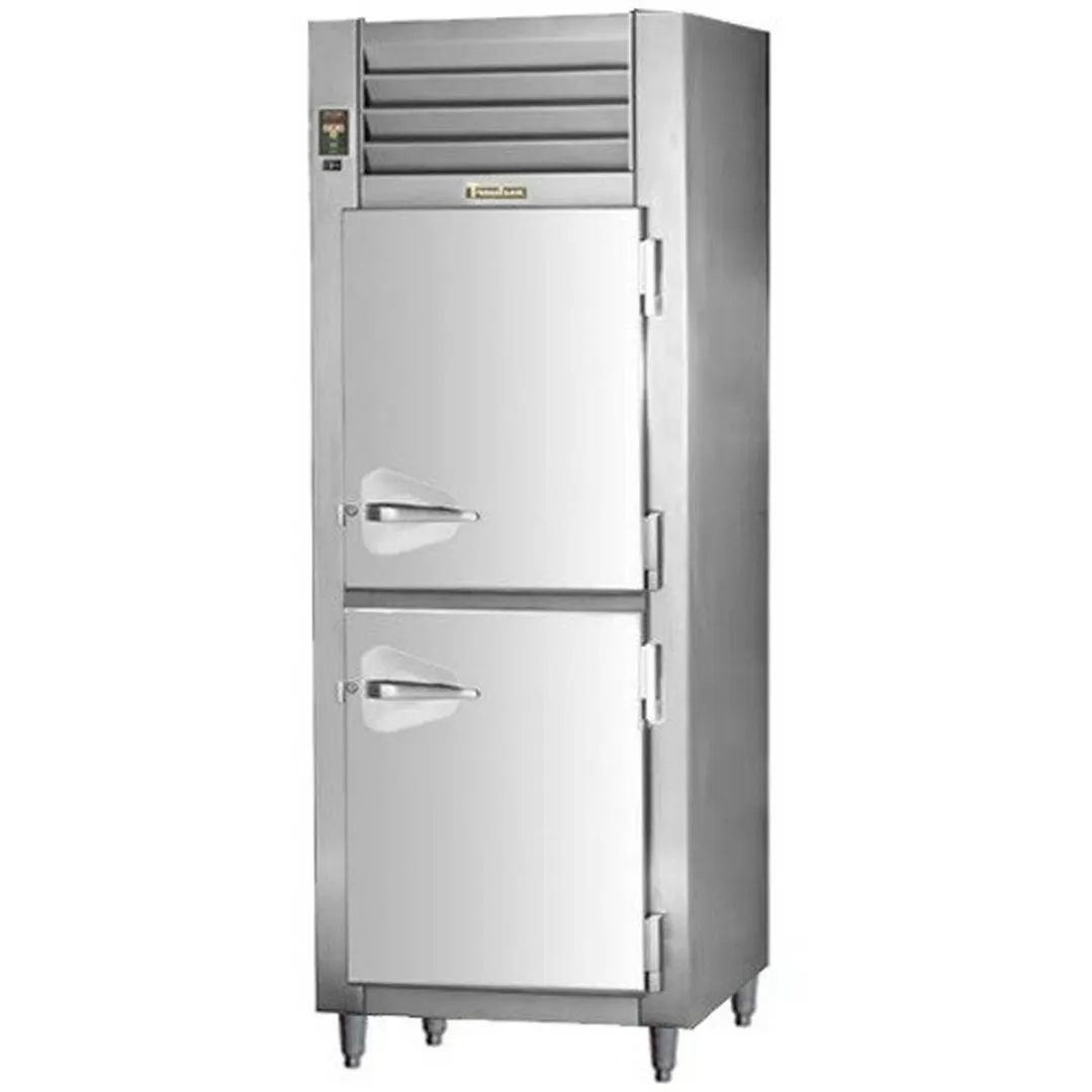 Traulsen RHT132W-HHS 30" 1-Section Reach-In Refrigerator w/ 2 Solid Half-Doors, Remote, 23.43 cu. ft.